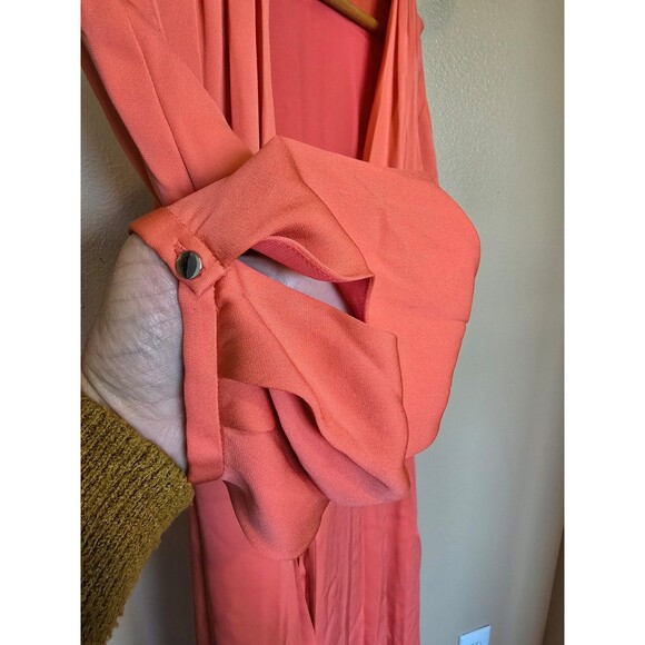Diane Von Furstenberg coral wrap around Belted dress women's size 10 - Picture 3 of 12